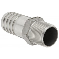 Banjo HB075-100SS Stainless Steel 316 Hose Fitting, Adapter, 3/4" NPT Male x 1" Barbed